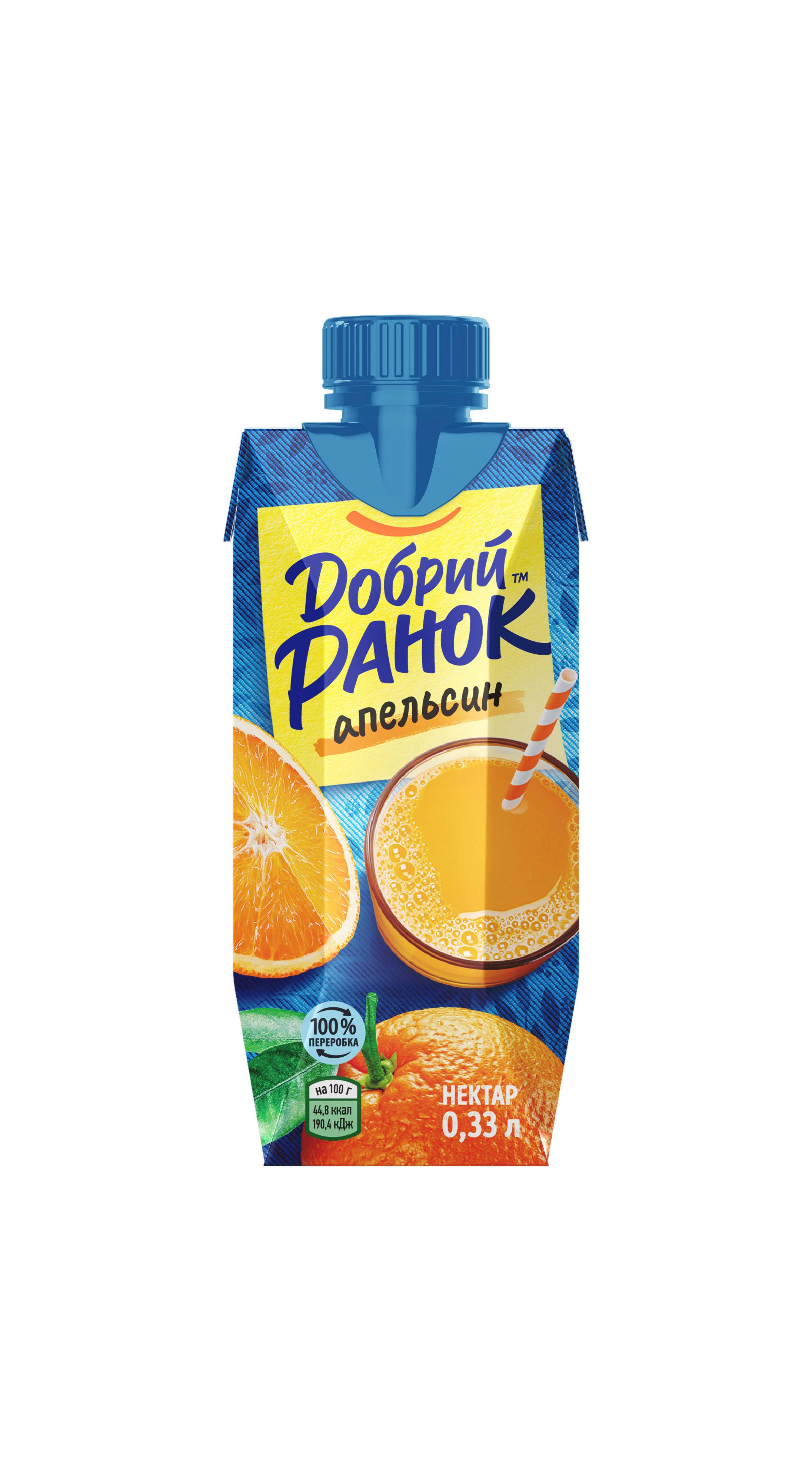 Нектар апельсиновий ТМ "Добрий Ранок" 0,33л